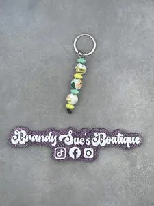 Beaded Spring Flower Keychain