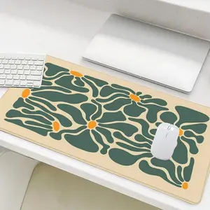 Creative Pattern Mouse Pad, Rectangle Gaming Mouse Pad, Non-Slip Rubber Base Stitched Edge Desk Pad for Home Office Game Room