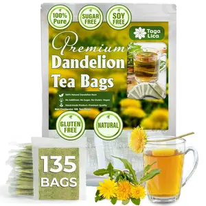135 Tea Bags Premium Dandelions Root, 100% Natural & Pure from Dandelions Root, Eco-Conscious Tea Bags, Dandelions Tea, Dandelions Root Herbal Tea. Dandelions Root Tea. No Sugar, No Caffeine, No Gluten, Vegan Beverage