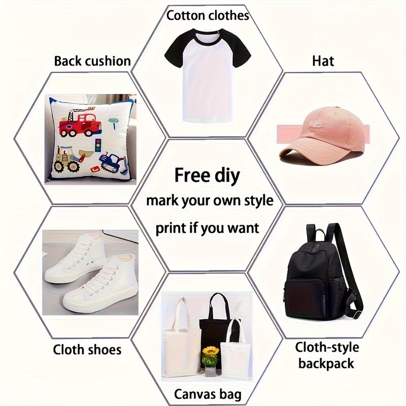 6 Piece DIY Iron-On Transfer Stickers, Latest Gigi Ever Butterfly Word Style, Heat Transfer Vinyl for T-Shirts, Jackets, Jeans, Hoodies