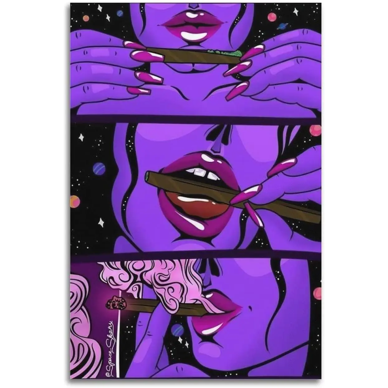 Trendy Poster Hippie Hippy Trippy Cool Girl Poster Poster Decorative Painting Canvas Wall Posters And Art Picture Print Modern Family Bedroom Decor Posters 12x18inch(30x45cm) Decoration Photo Artwork Ornaments Artistic