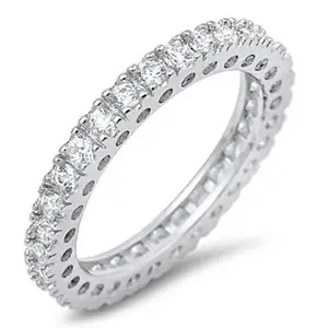 Starlette's Chloe Eternity Ring in Silver - Thin to Win!
