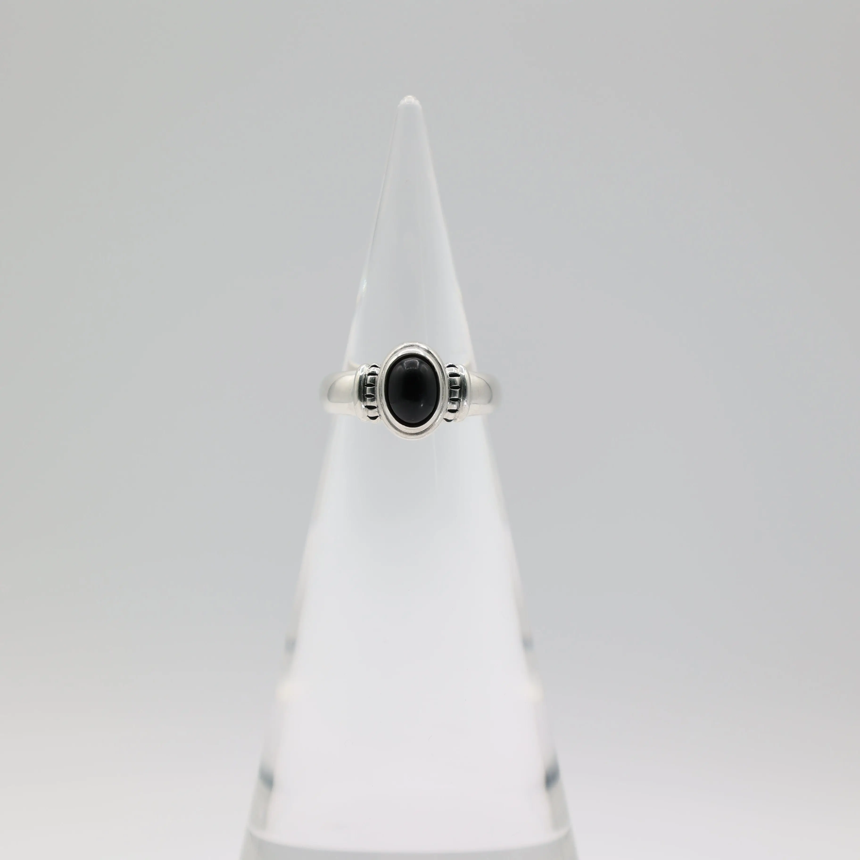 James Avery Retired 925 Sterling Silver Black Onyx Ring Size 7