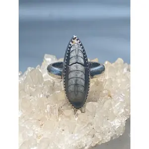 Fossil ring size 6.25  long fossil sterling silver women girls
