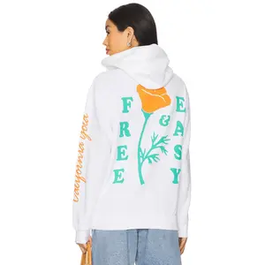 Free & Easy Poppy OG Hoodie in White Unisex