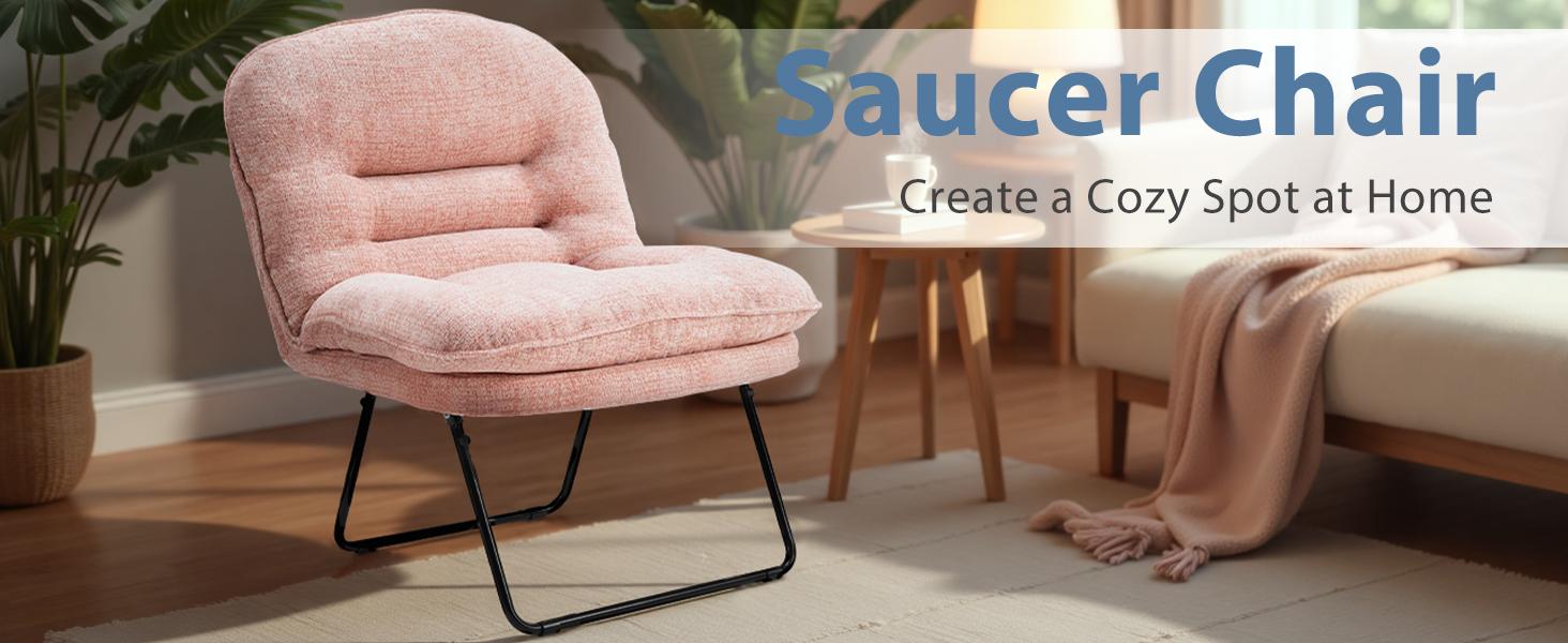 Comfy Saucer Chair, Foldable Padded Chairs for Bedroom, Dorm & Gaming, Foldable Fashion Floor Chair with Back Support for Small Spaces Comfy Saucer Chair, Foldable Padded Chairs for Bedroom, Dorm & Gaming, Foldable Fashion Floor Chair with Back Support for Small Spaces