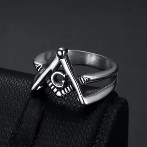 European and American Hip-hop Punk Minimalist Retro Atmospheric Light Luxury AG Stainless Steel Ring