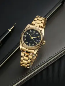 Women's Quartz Analog Watch, Quartz Movement, Dial, Hardlex Glass Window, Zinc Alloy Case, Round Shape, Buckle Closure, All Seasons Wear