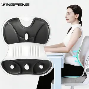 Ergonomic Back Support Cushion, Ergonomic Backrest for Office Chairs, Comfortable Seat Pad for Students & Kids, Ideal for Posture Correction