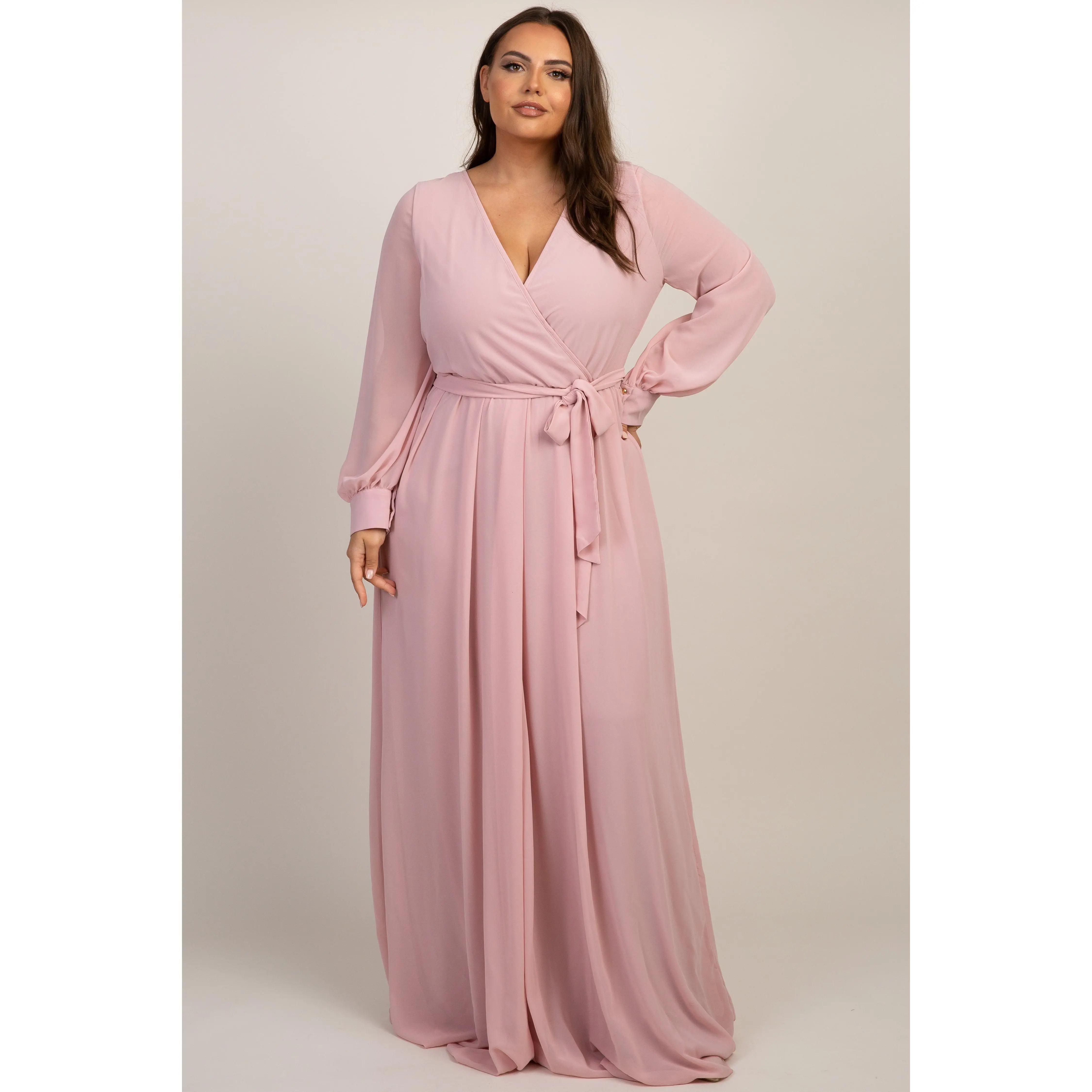Light Pink Chiffon Long Sleeve Pleated Plus Maternity Maxi Dress - TikTok Shop Light Pink Chiffon Long Sleeve Pleated Plus Maternity Maxi Dress - TikTok Shop