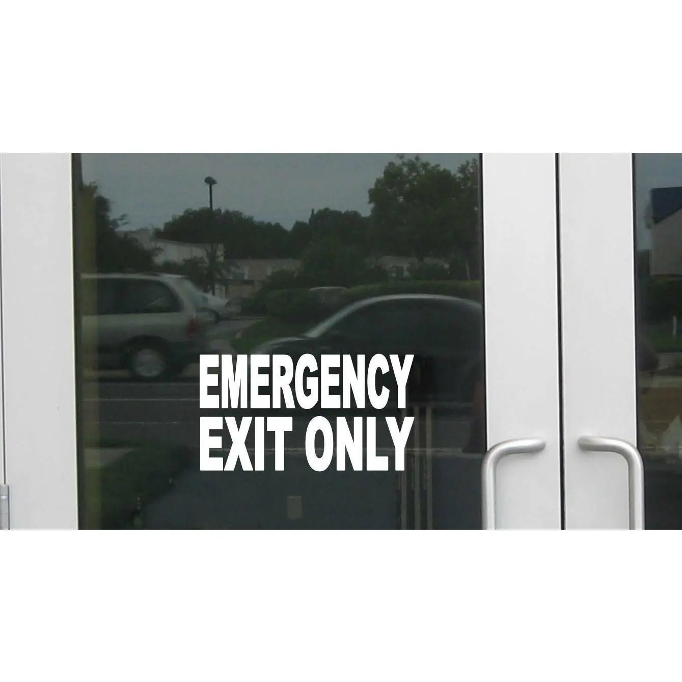 Emergency Exit Only J876 8 inch wide Sticker business store sign Decal