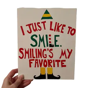 JACKIES.PAINTINGS + Buddy the Elf Holiday Canvas Painting - Customizable Canvas with Holiday Theme and Unique Design bedroom wall accessories house