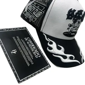 Baez hats black white trucker hat