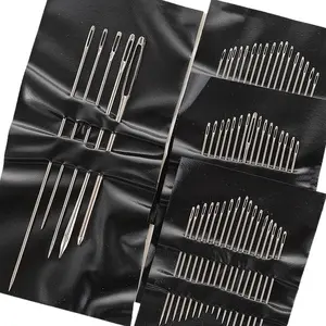 55pcs Stainless Steel Needle, Embroidery Needles For Hand Sewing, Easy Side Threading, Stitching Tools