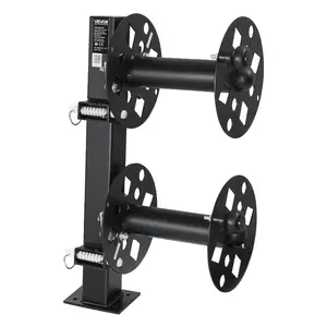 VEVOR Heavy Duty Double Welding Cable Reel, Welding Cable Lead Reels for 150FT 1/0 125FT 2/0 Cable, Powder-Coated Steel Reel with Locking Pin for Service Trucks, Fleet Maintenance, Jobsites