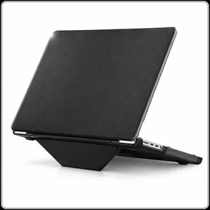 MOSISO Compatible with MacBook Pro 14 inch Case M5 2026 M4 M3 M2 M1 2025-2021 A3427 A3426 A3434 A3112 A3185 A3401 A2918 A2992 A2779 A2442, PU Leather Coated Hard Shell with Fold Kickstand