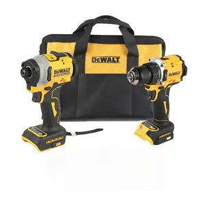 DEWALT 20V Lithium Brushless Motor Drill & Impact Driver Combo Kit – High Torque, Cordless Electric Screwdriver & Hand Drill for Auto, Home Repair, & Construction DCF805 DCD850 Tool Box Heavy Duty