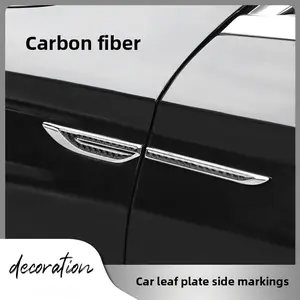 Carbon Fiber Car Stickers High-Grade Mixed Materials Sporty Style Waterproof UV-Resistant Universal Fit for Cars Trucks SUVs Decorative Side Markings