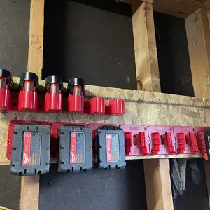 Battery Holder for Milwaukee 18V M18 Battery, Hanging Rack With Screw For M18 Battery, Tool Organizer, Cordless Tool Organizer for Home & Garage
