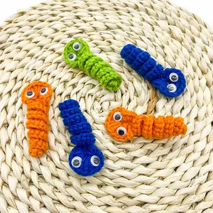 5pcs Handmade Knitted Worry Worms Gift Doll Figurine Set of 5 Adorable Caterpillar Toys for All Ages