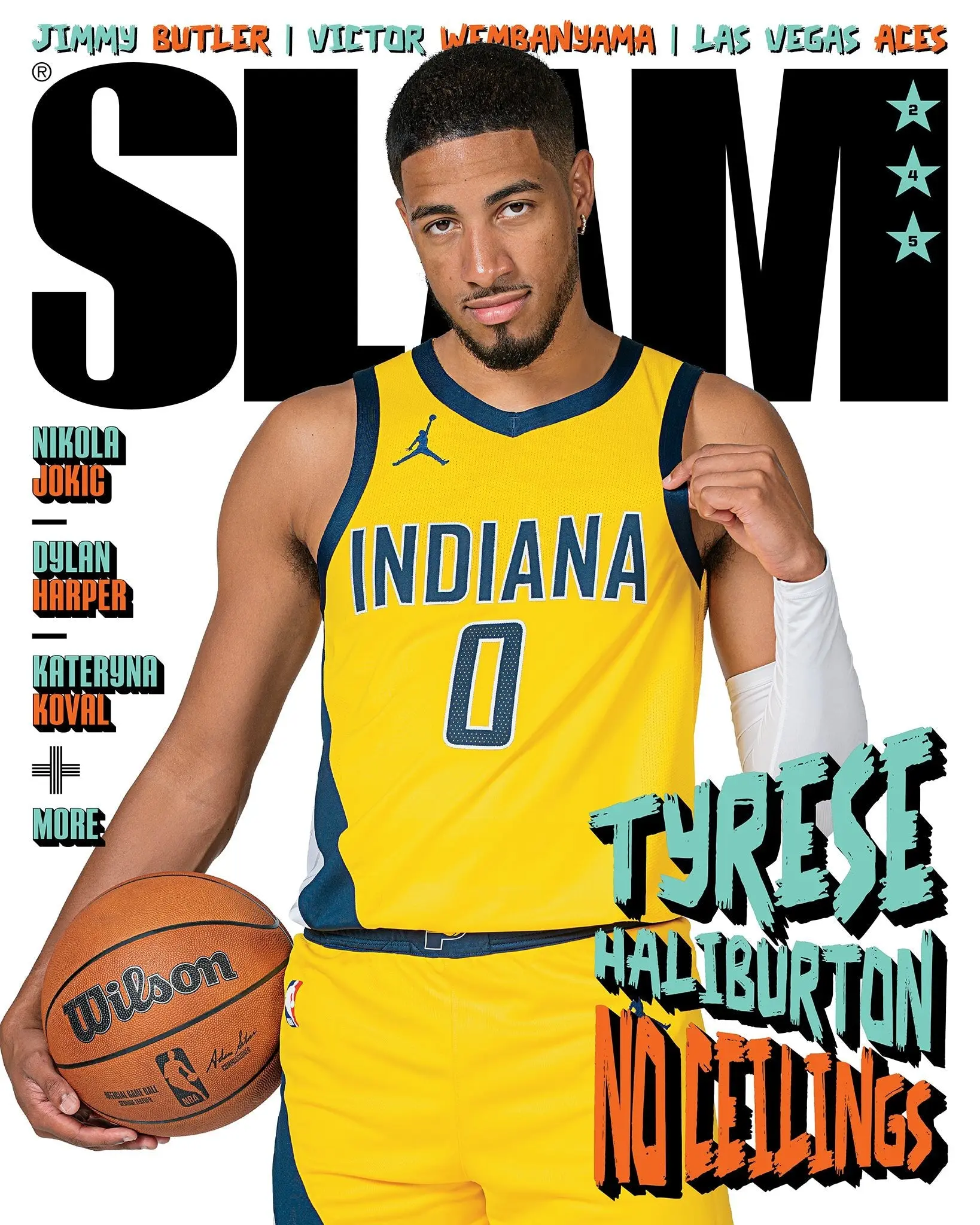Tyrese Haliburton Magazine Poster, NBA Cover Poster, Gift For Fans - Unframed