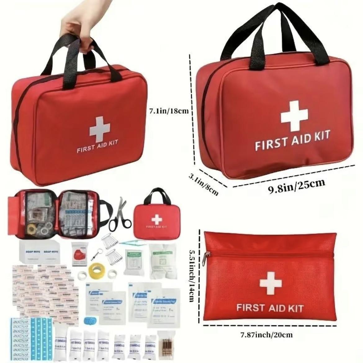 Outdoor First Aid Kit Set, Camping Essentials, Self-Care, Hunting Hiking Camp Portable Bag, Multi-Purpose Emergency Supplies, Medical Accessories
