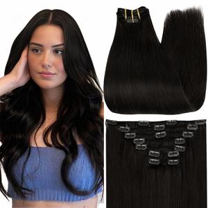 Full Shine Clip in Hair Extensions Balayage Blonde Real Human Hair Clip ins for Women #SummerVibes summerwins