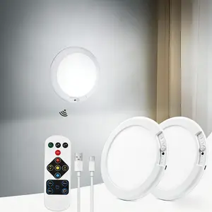Motion-sensor Ceiling Light: 1/2-piece USB Charging, 4000mAh Battery, 3 Adjustable Modes. Mini Ceiling Light For Hallways, Bedrooms, Staircases, and Closets. Lighting For Small Spaces