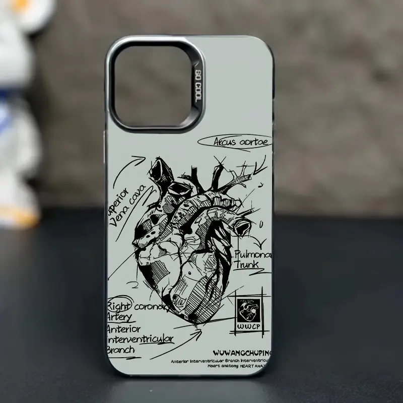 Electroplated Heart Photo Smartphone Case - Handheld Cellphone Protection for iPhone 17 Air/16 Plus/15 Pro Max/14 Pro/13/12/11/XS Max/X, High-End Feel, HD Resolution, Ideal Holiday Gift CY08
