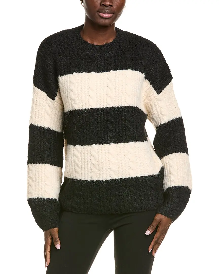 Endless Rose Striped Chunky Wool-Blend Sweater