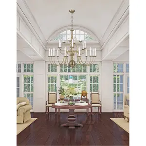 22 Light Antique Brass Chandelier with Steel base material