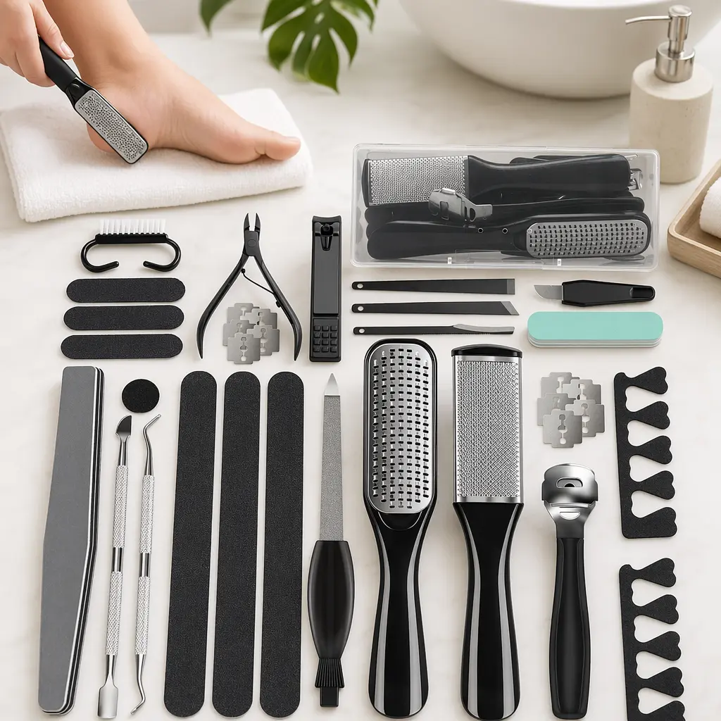 36 in 1 Professional Pedicure Kit,  Foot Rasp Dead Skin Remover Foot File Pedicure Tools Set for Home Salon Use