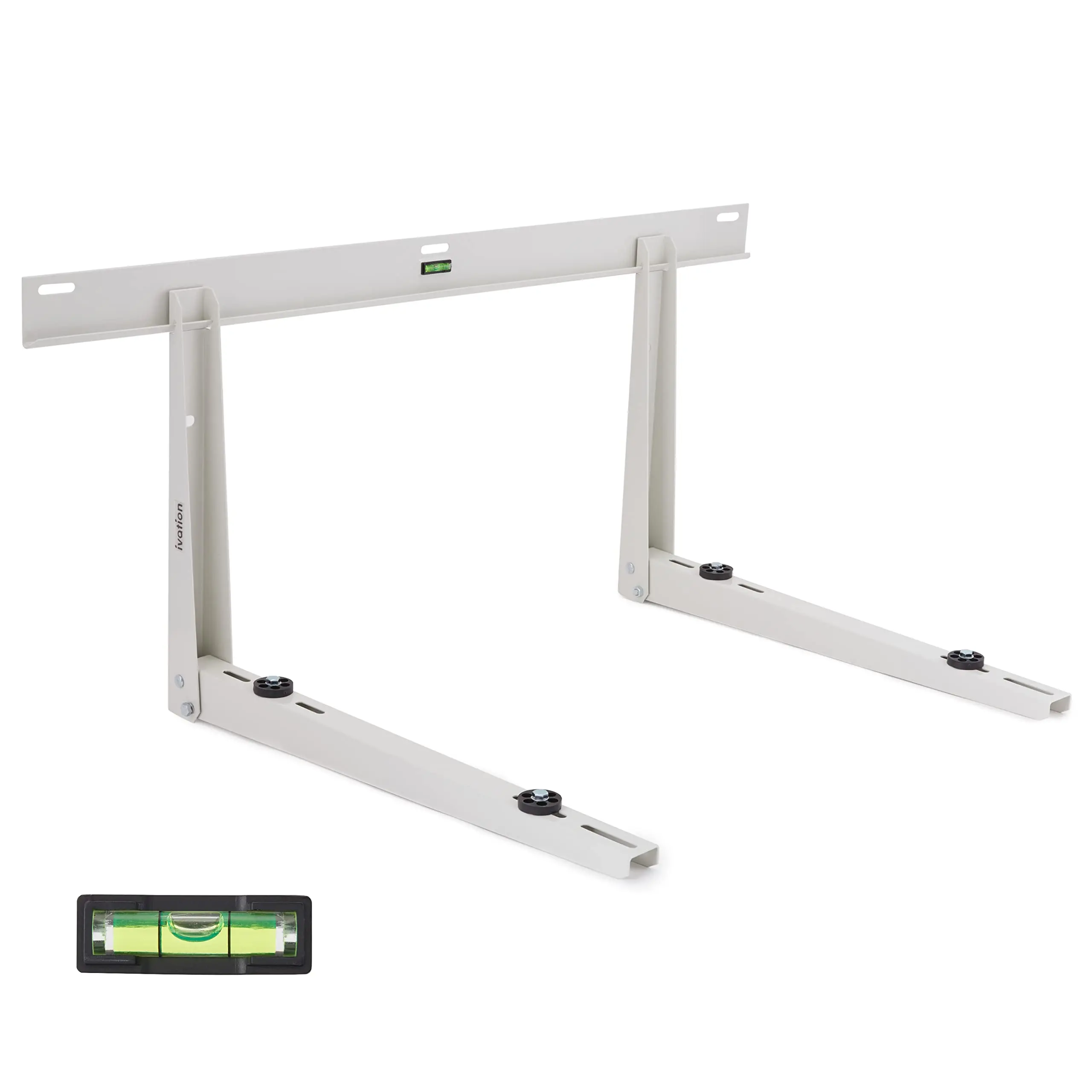 Ivation Split AC Mounting Bracket, Universal Heavy-Duty Outdoor Wall Mount System with Hardware & Level for Ductless Mini Split Air Conditioner Condenser & Heat Pump Units, 440 Lb. Max Capacity