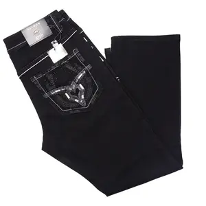 Pantalon Vaquero color Negro - Diseño de cuernos 