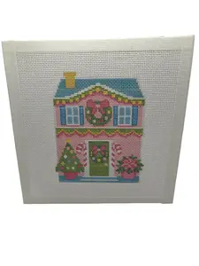 Lizzy Claire's Happy Neighborhood House Needlepoint Canvas Lizzy Claire's Happy Neighborhood House Needlepoint Canvas