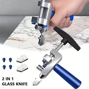 Manual Glass Tile Cutter with Diamond Wheel, Adjustable Metal Base & Holder, Lightweight Design, Ergonomic Handle, Durable Structure