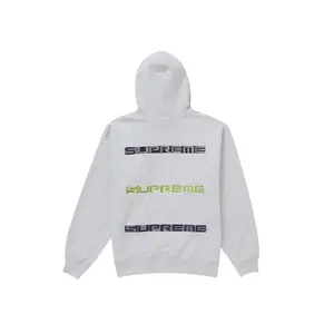 Supreme Men's AOI Stacked Hooded Sweatshirt Ash Grey, from StockX
