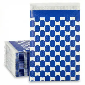 20 Count Pink 15x10.6 Shipping Bags, Self Sealing Poly Mailers for Small Business Boutique, Heavy Duty Waterproof Mailing Envelopes for Apparel, Aesthetic Plastic Shipping Envelopes for Clothing, Reseller Supplies, blue and white checkered Bubble Mailers.