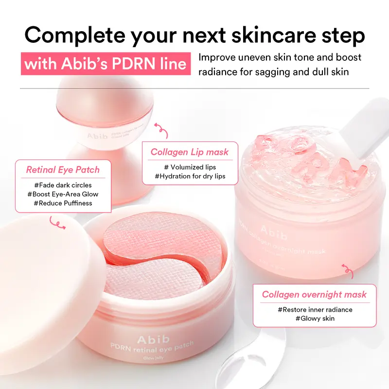 [Abib Official] PDRN Glow Jelly Eye Masks (60 Patches) - Vegan PDRN, Retinal, Caffeine Daily Care for Dark Circles, Puffiness, Fine Lines, Smile Lines, Restore Radiance, Glow Up, Night Routine