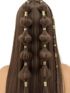 40 Piece Alloy Hair Cuff Adjustable Fit Metal Hair Jewelry Ring Dreadlock Braiding Accessories for Women Men Hair Braid Decoration Valentine's Day