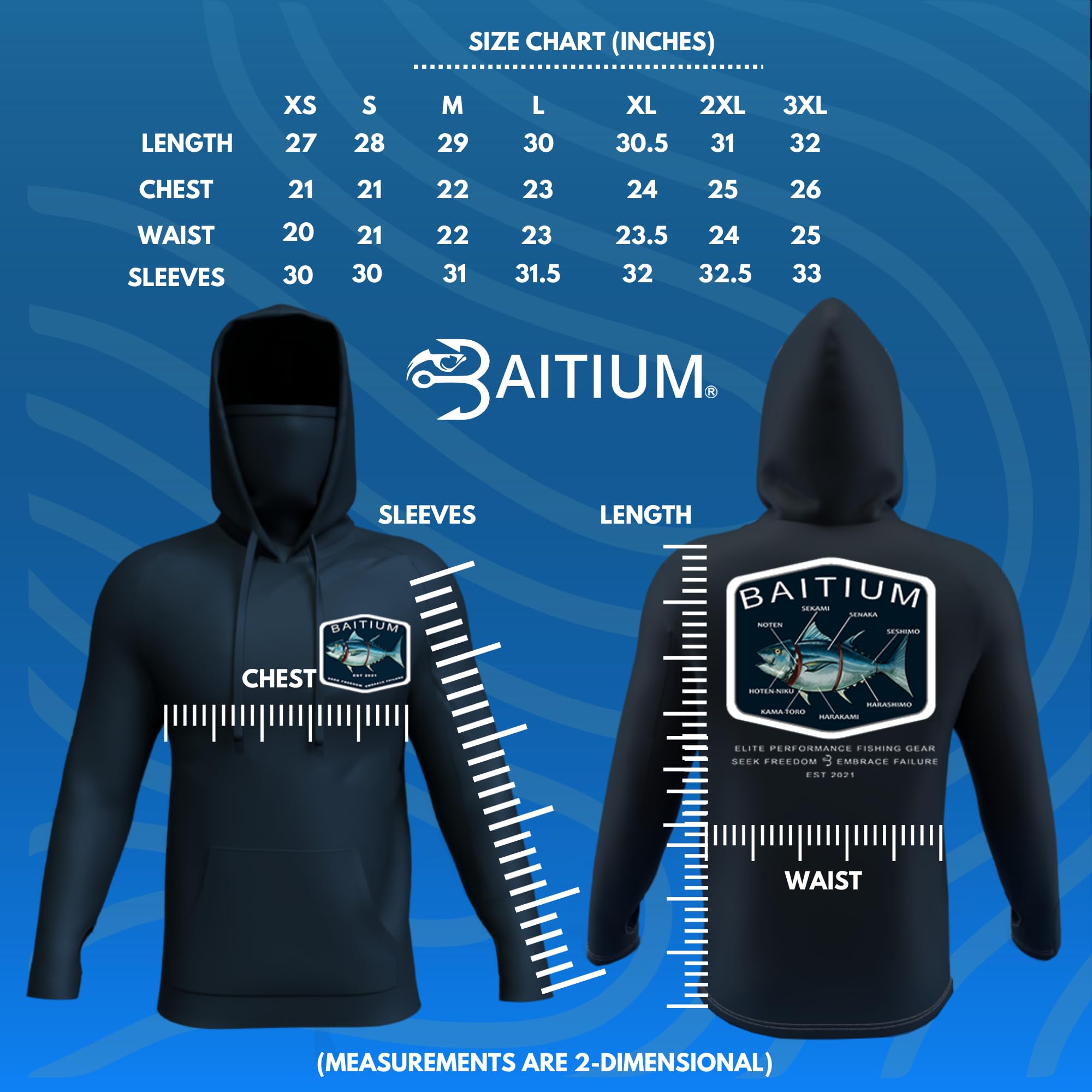 Baitium Fishing and Construction Shirts - Hooded UPF 50 Long Sleeve with Gaiter - Lightweight, Breathable, Moisture-Wicking, Premium Outdoor Wear for Men
