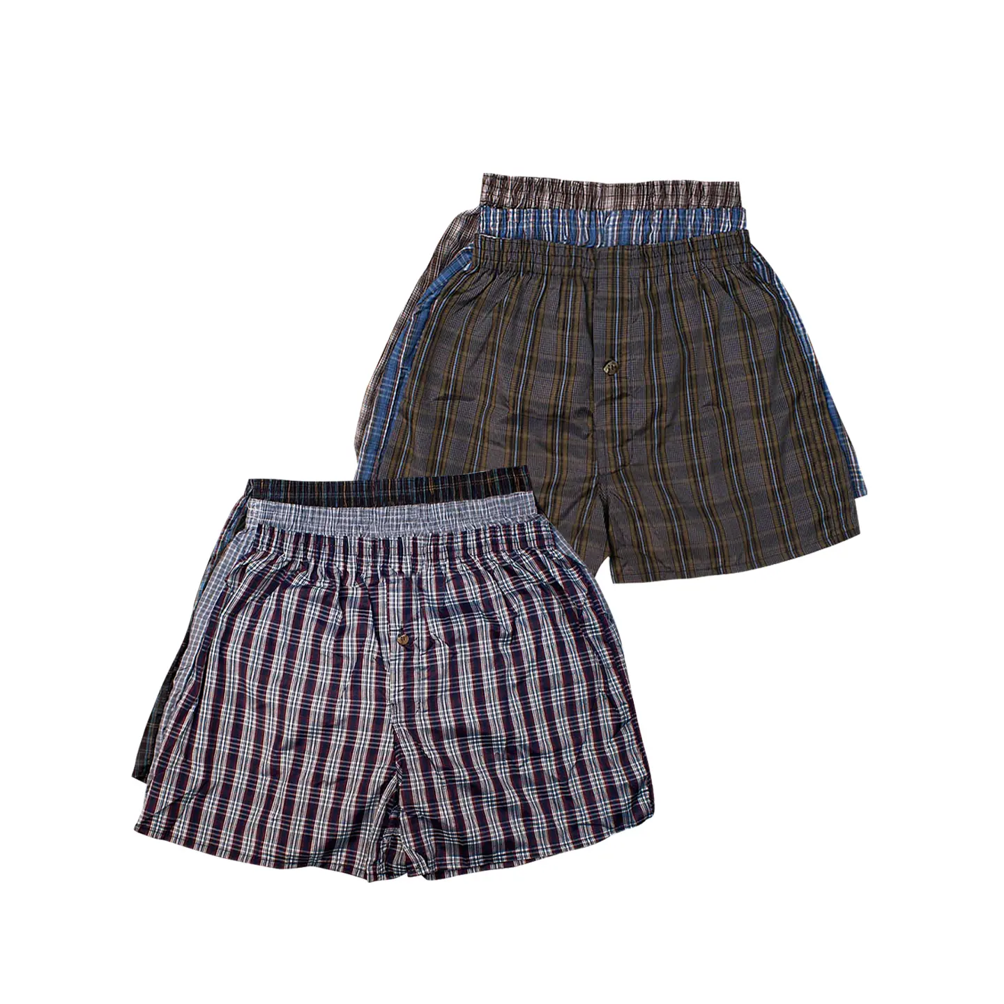 6 Pack Men's Boxer Shorts Random Mixed Color Pack Woven Relaxed Fit Boxers for Men Soft Breathable High quality Underwear with Elastic Waist Menswear