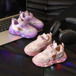 New Year Light Up Sneakers Girls| LED Light Up Toddler Sneakers Girl| Glow In The Dark Cartoon Shoes, Perfect Kids