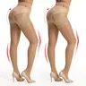 2-Pair Women's 40D Sheer Shaping Tights, High Waist Pantyhose with Tummy Control & Butt Lift, Stretchy Seamless Nylon for a Smooth, Comfortable Fit