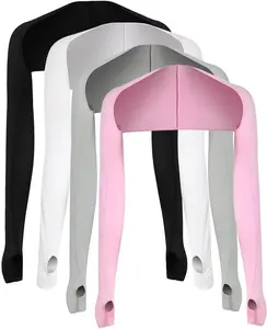 4 Pieces UV Protection Sun Shawl Cooling Arm Sleeve with Thumb Hole for Women Men Cycling Driving Golf Sleeves Cover