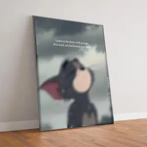 Not Mad Just Done Poster, Sad Tom Rain Aesthetic Wall Art, Emotional Quote Print, Alone Mood Room Decor, Depression Healing Art, Letting Go Wall Decor ( NO FRAME)