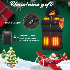 Rrtizan 2025 Unisex Heated Vest - Three-Level Temp Control, Heating Sheets, 10000mAh Battery, Ideal for Winter Sports, Skiing, Hunting, Daily Commute, Valentine's Day, Father's Day, Christmas Gift - Lightweight Heated Jacket