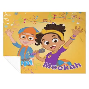 B-Blippi fLANNEL Blanket - Soft Lightweight Funny Bedding Art Fleece for Sofa Bed Camping Halloween Christmas GiftD910-191