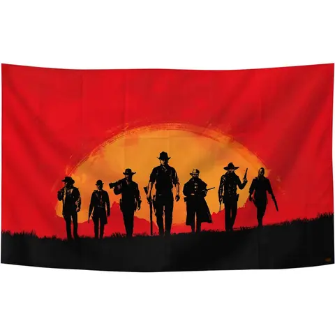 Red Dead Redemption 2 Video Game Tapestry - Synthetic Polyester, Durable Lightweight Pop Art Print, 60x40 in Bold Wall Statement Wall Decor with Utility, Bedroom Room Accessories Home Decor