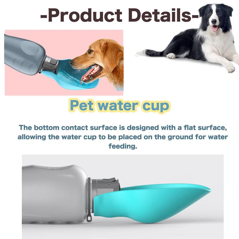 800ml Portable Dog Water Bottle – Travel-Friendly Hydration for Pets